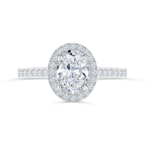 Oval Halo Engagement Ring