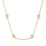 Diamond Station Bridal Necklace