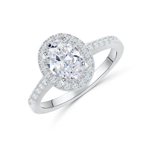 Oval Halo Engagement Ring