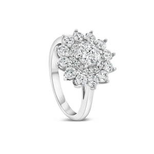 Round Halo Solitaire Engagement Ring