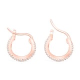 Studded Hoop Bridal Earrings